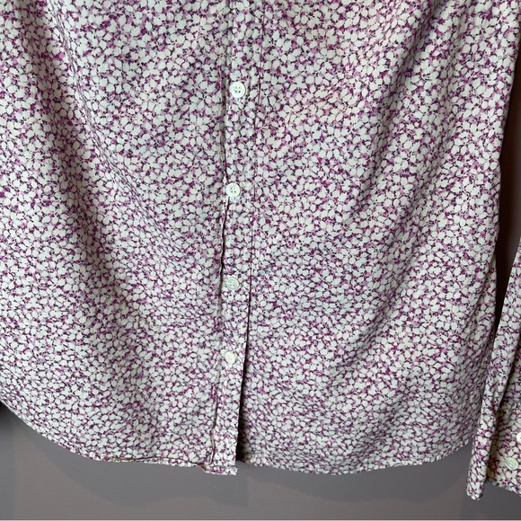 J Crew Liberty Purple Floral Print Button up Shirt - Size 00 - Picture 5 of 9
